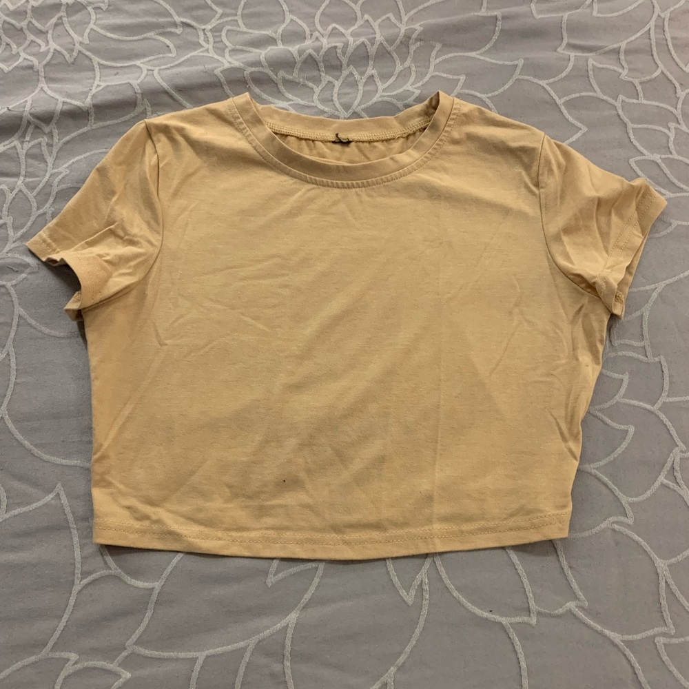 Dark yellow crop top